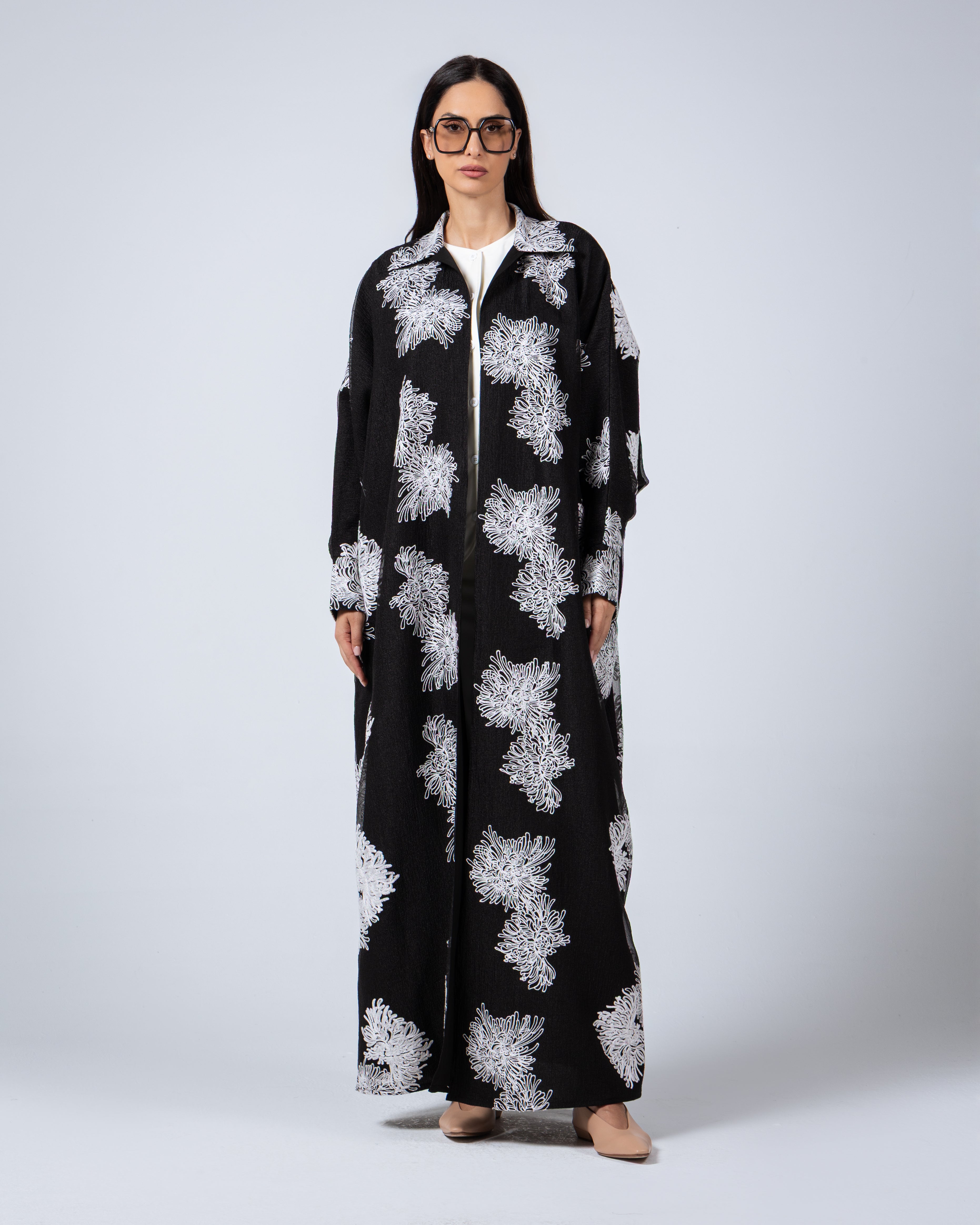 The Abaya 14 - Black floral