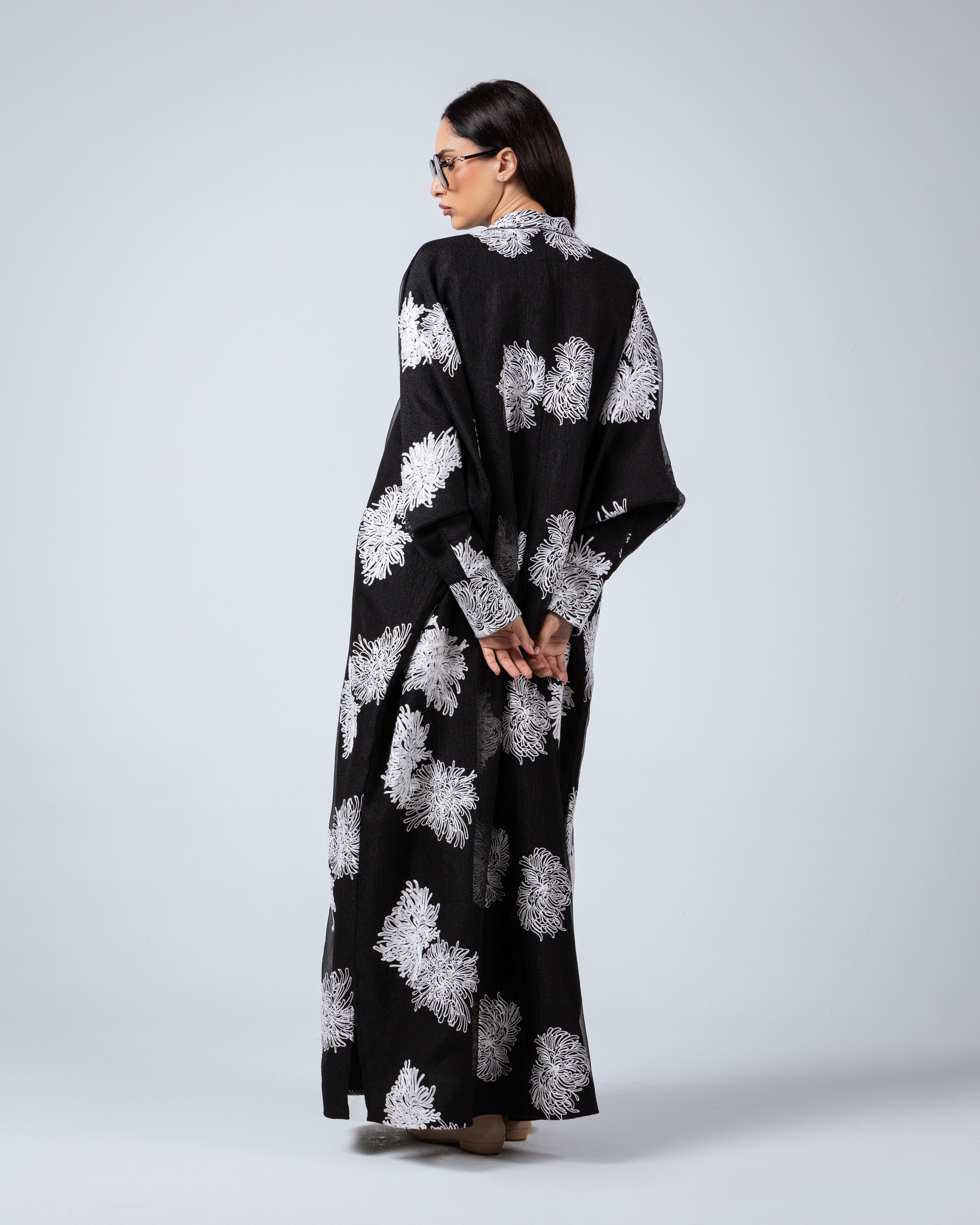 The Abaya 14 - Black floral