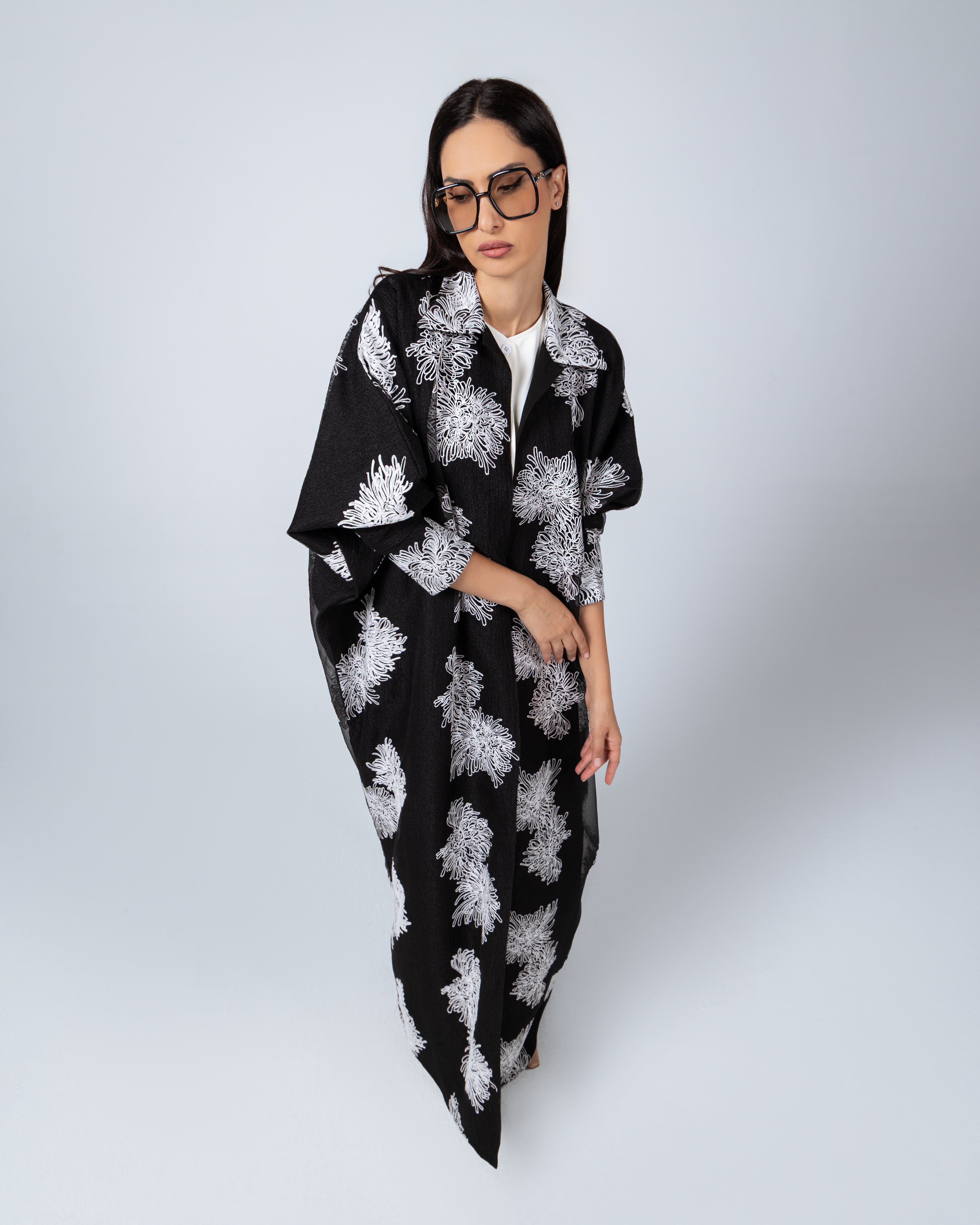 The Abaya 14 - Black floral