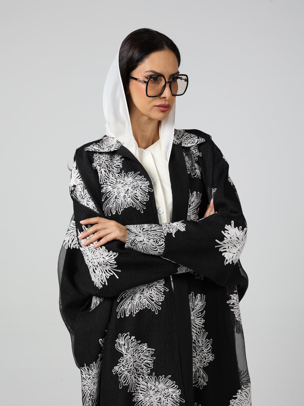 The Abaya 14 - Black floral