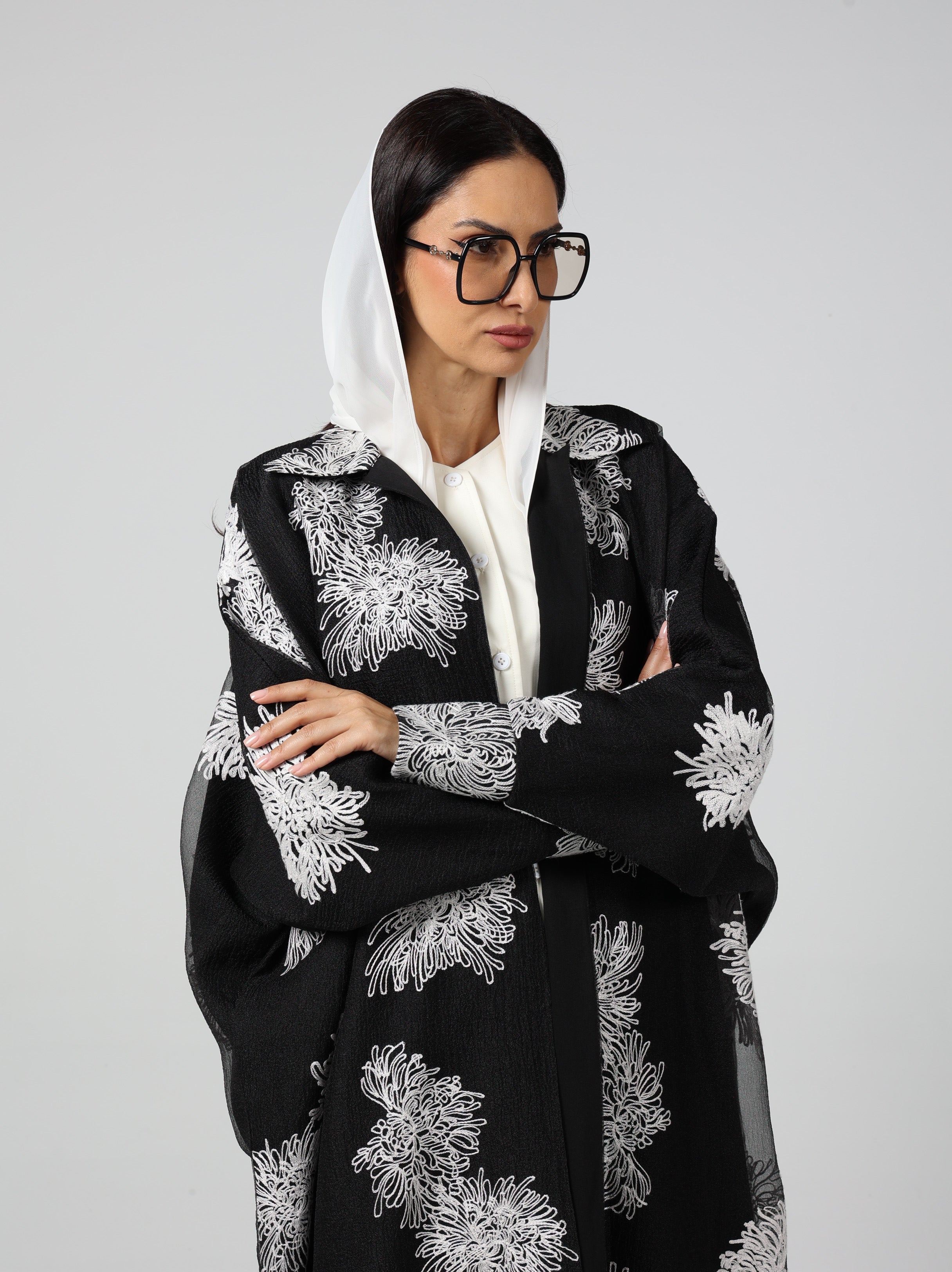 The Abaya 14 - Black floral