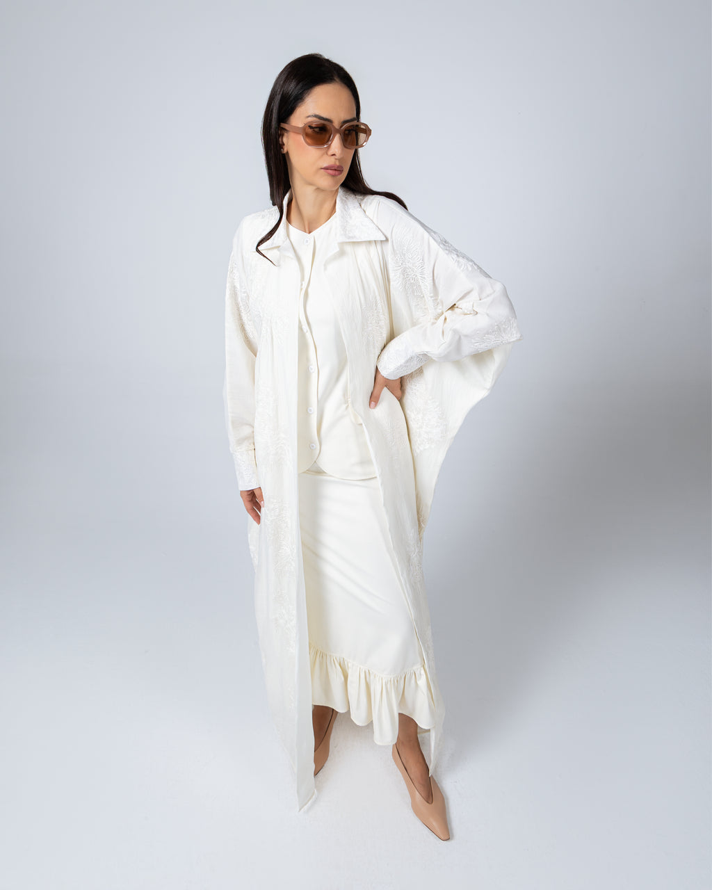 The Abaya 14 - Cream floral