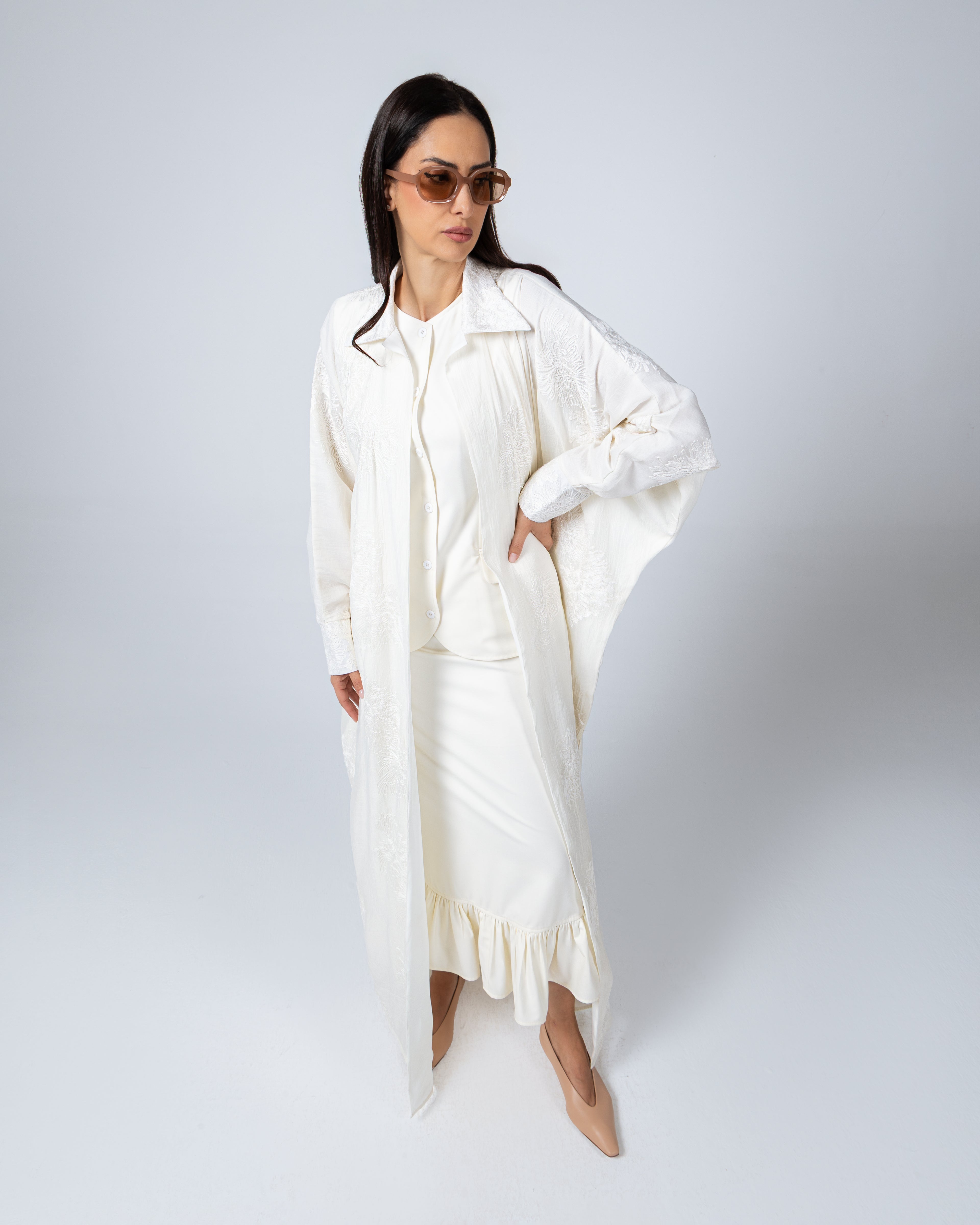 The Abaya 14 - Cream floral