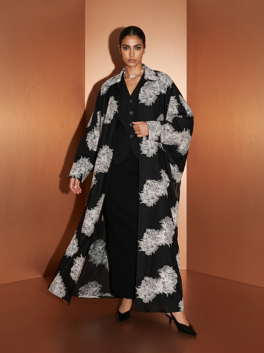 The Abaya 14 - Black floral