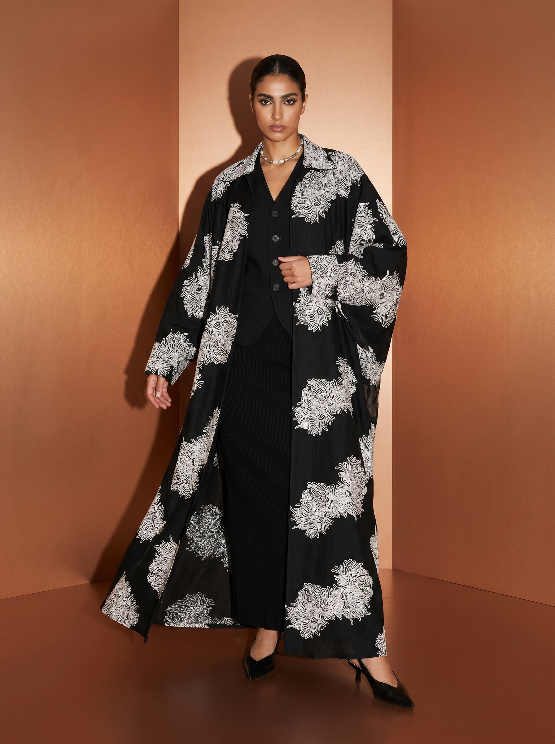 The Abaya 14 - Black floral