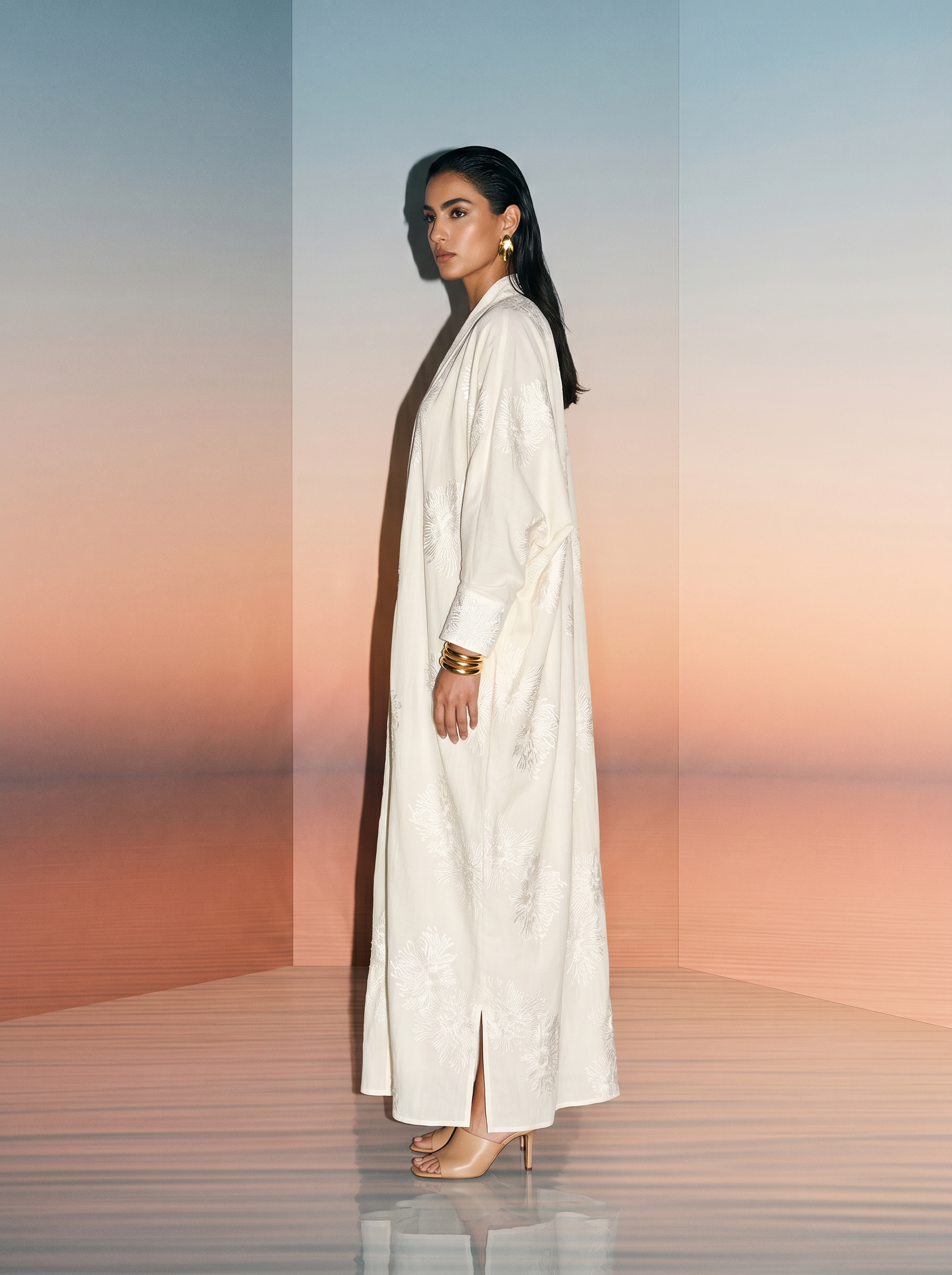 The Abaya 14 - Cream floral