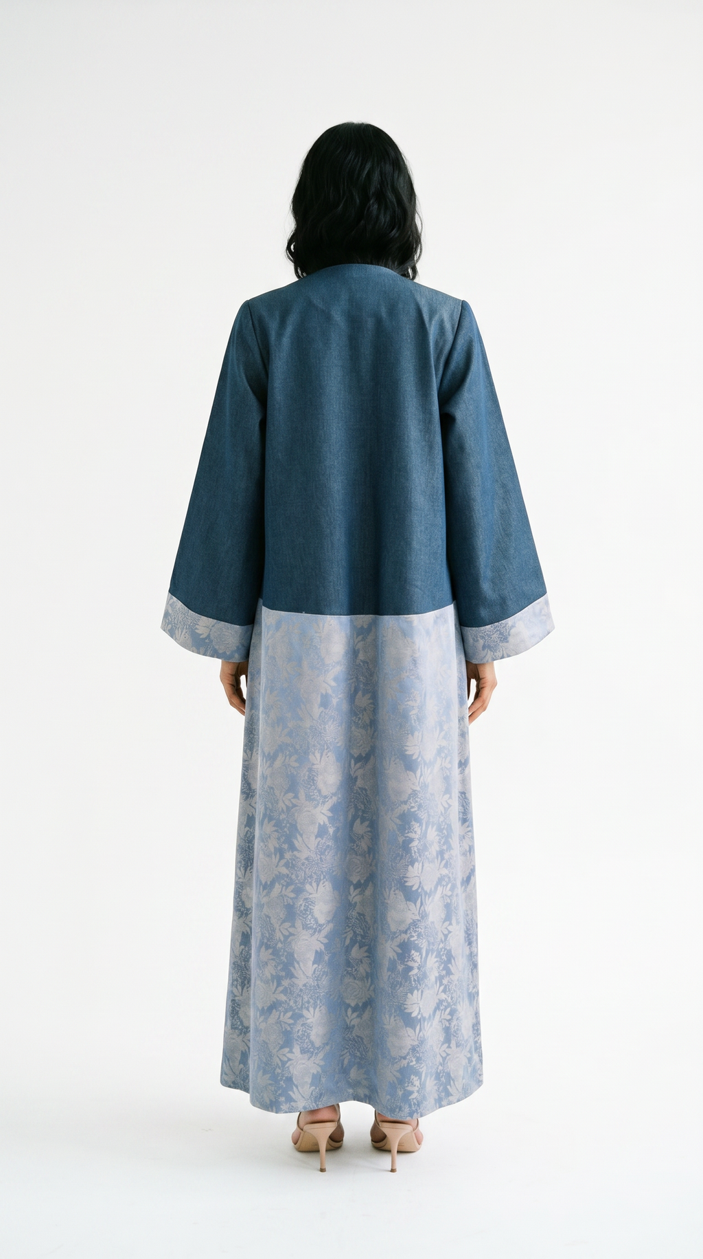 The Abaya 07 - Denim Florals