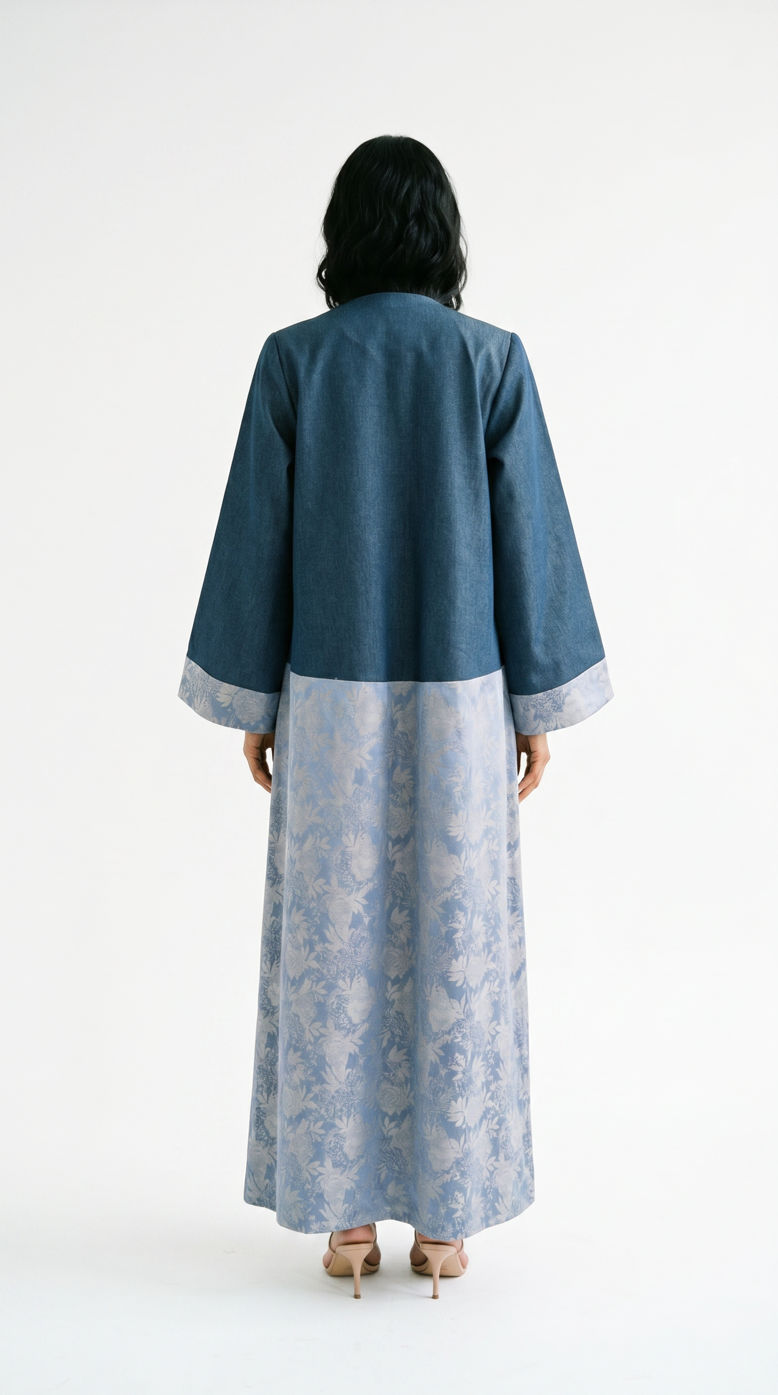 The Abaya 07 - Denim Florals