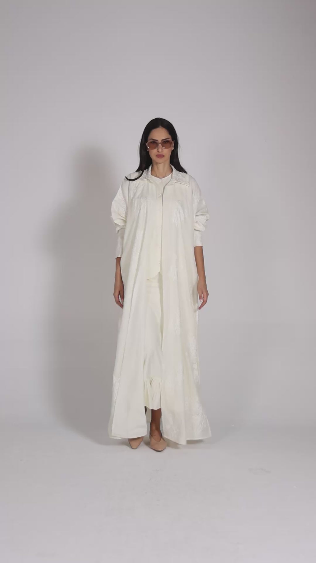The Abaya 14 - Cream floral