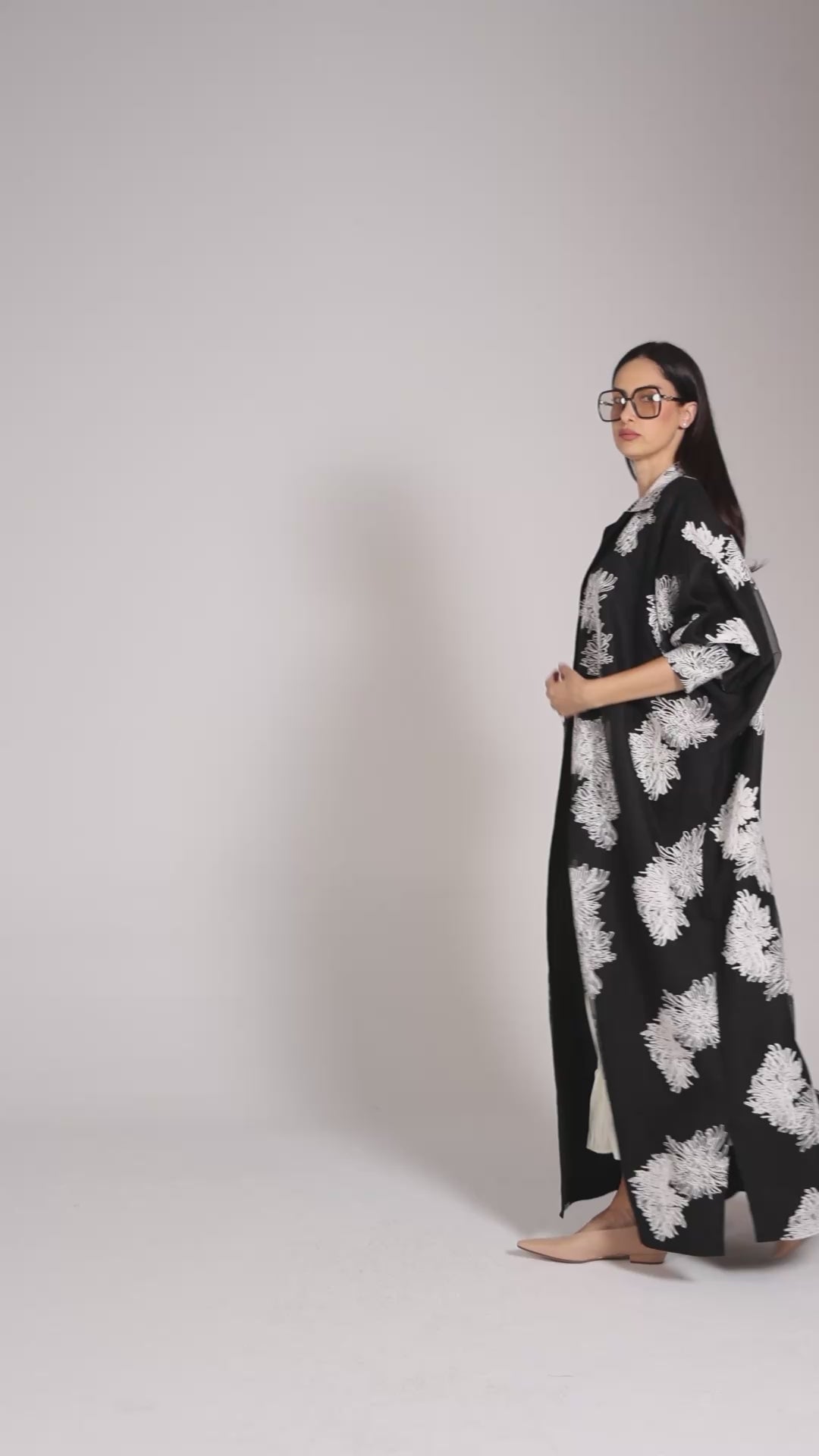 The Abaya 14 - Black floral